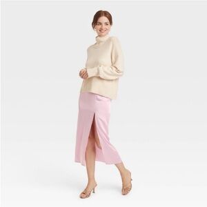 HP ✨NWT A NEW DAY PINK SLIP SKIRT 🖤